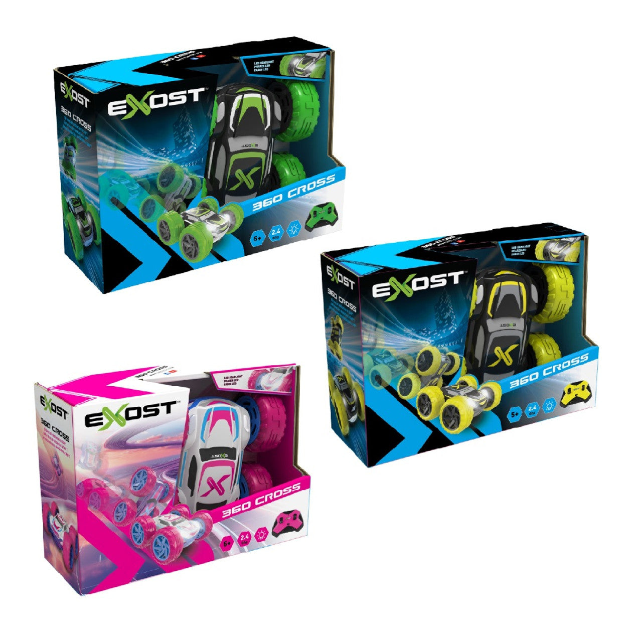 إكسوست سيارة كروس فلاش ريموت كنترول الوان متنوعة السيارات ريموت كنترول EXOST