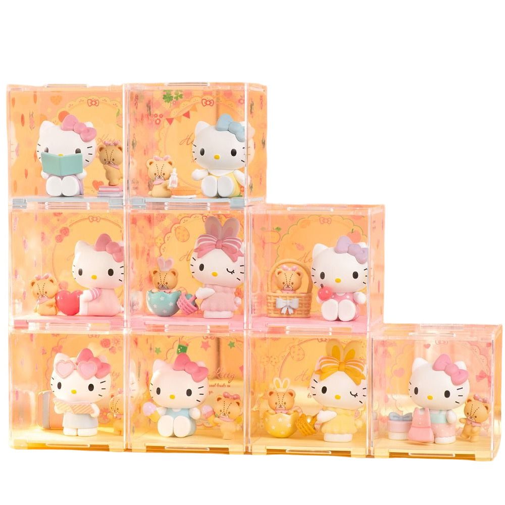 مجسم هيلو كيتي ميني مع قفص متنوع شخصيات كرتونية SANRIO