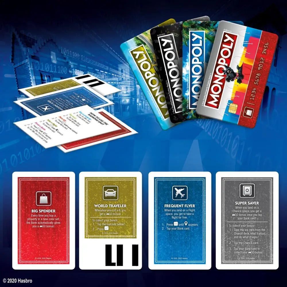 مونوبولي اللوحية مع بطاقات صراف الكترونية العاب البطاقات Monopoly
