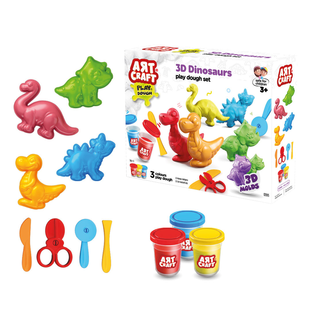 أرت كرافت صلصال ديناصورات ثلاثية الأبعاد الصلصال والمعجون Art Craft