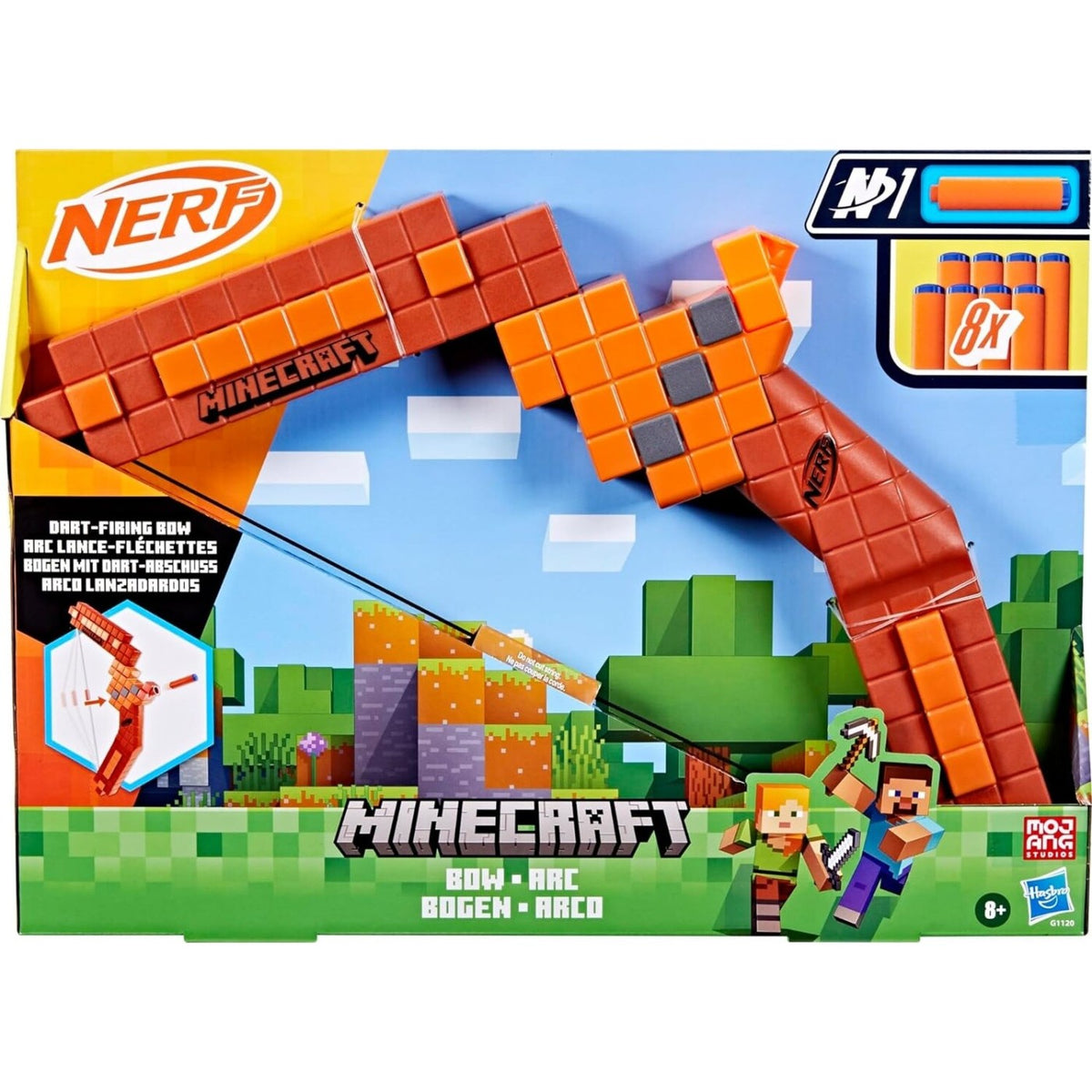 نيرف ماينكرافت مسدس على شكل قوس رماية مسدسات مطاطية Nerf