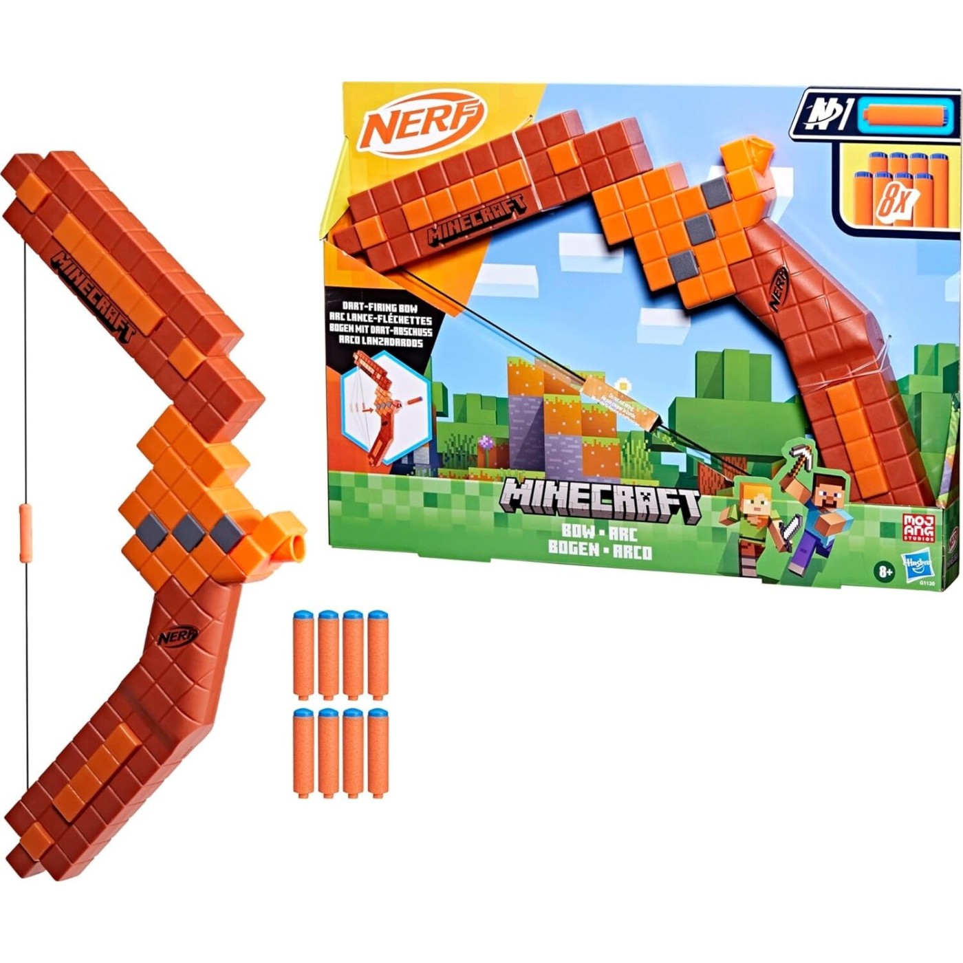 نيرف ماينكرافت مسدس على شكل قوس رماية مسدسات مطاطية Nerf