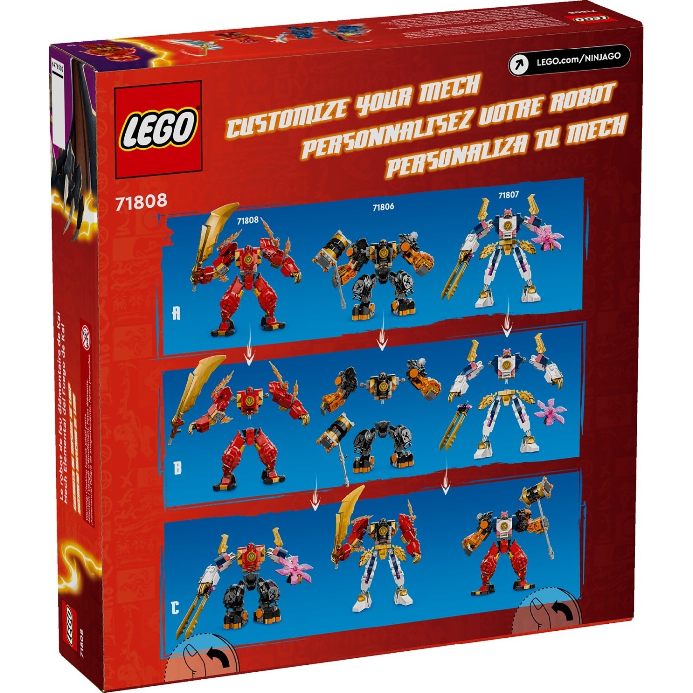 ليجو نينجاغو 71808 ظهور التنين كايس مكعبات التركيب LEGO