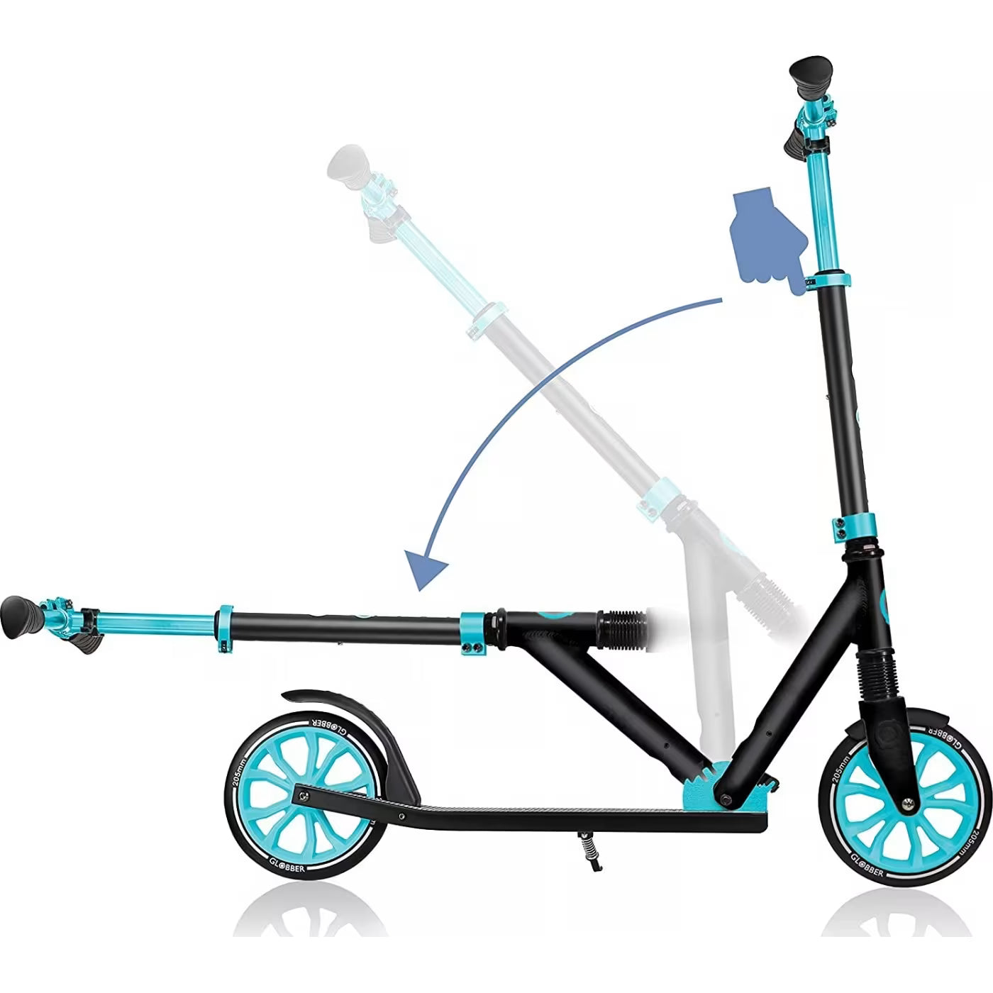 غلوبر سكوتر ون إن إل قابل للطي أخضر وأسود سكوتر عجلتين GLOBBER