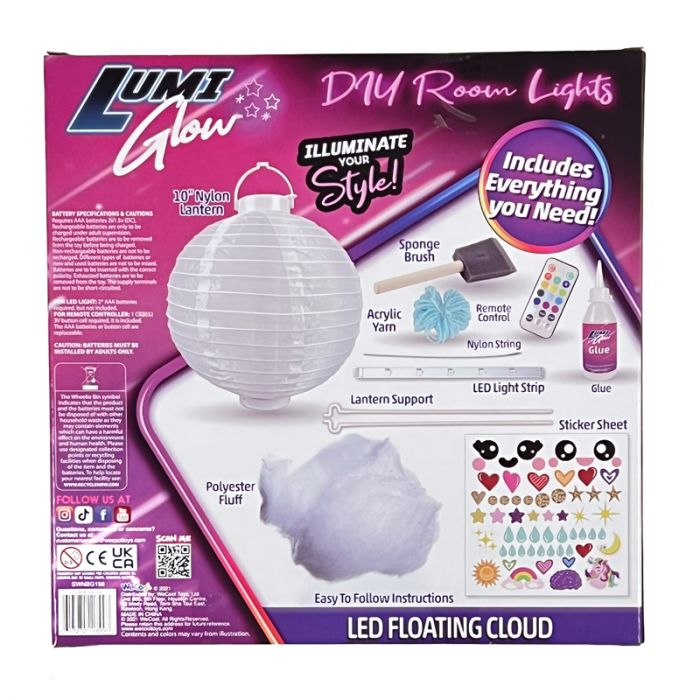 وي كول سحابة عائمة أضواء مع جهاز التحكم الخرز والاكسسوارات Compound Kings