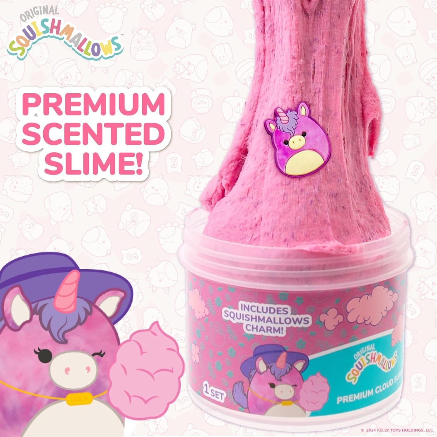 سكويشمالوز سلايم لولا برائحة حلوى القطن سلايم Squishmallows