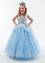 فيري لاند فستان سندريلا ازرق ملابس الأميرات Fairy Land