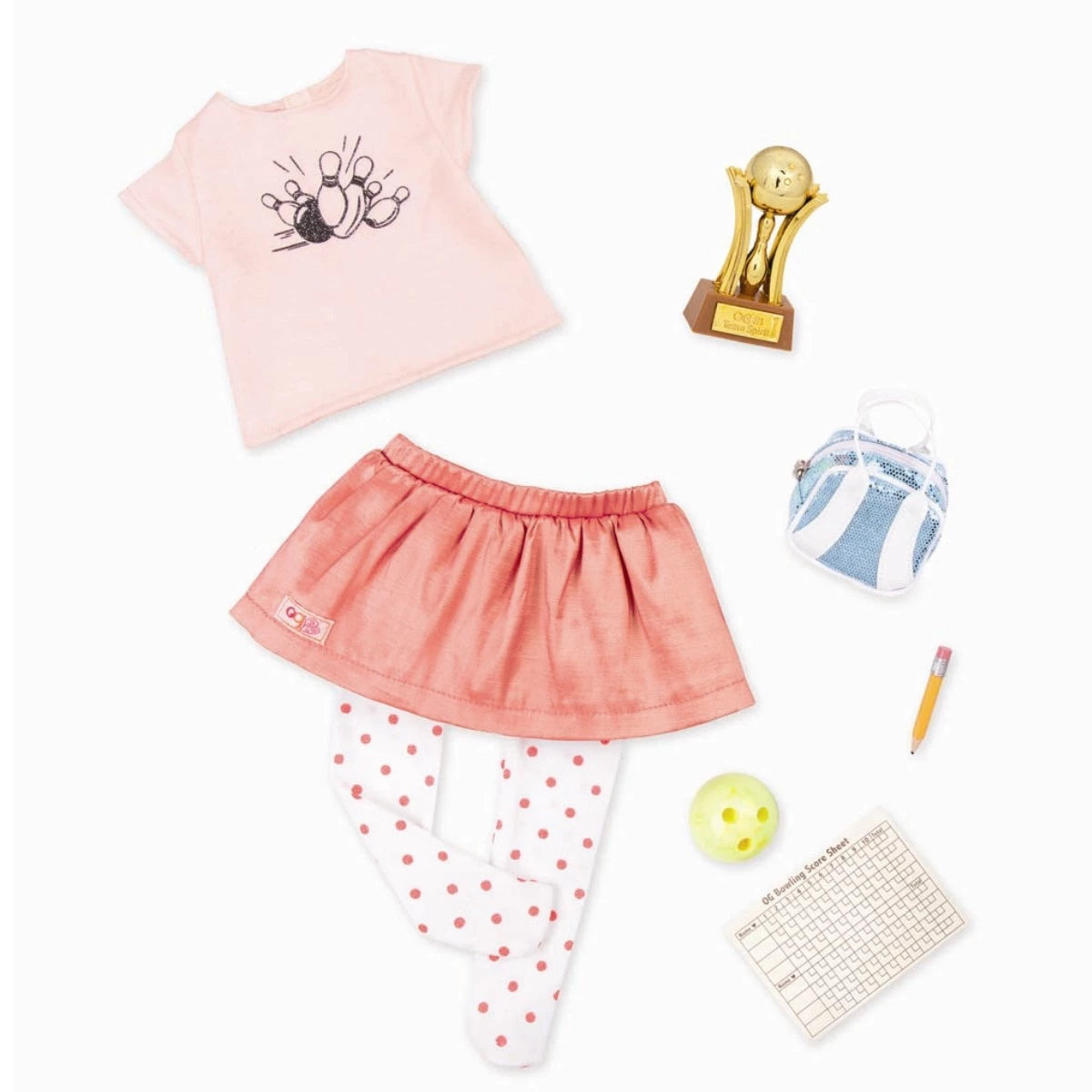 أور جينيريشن دمية ايفيرلي في البولينج دمية مع اكسسوارات Our Generation