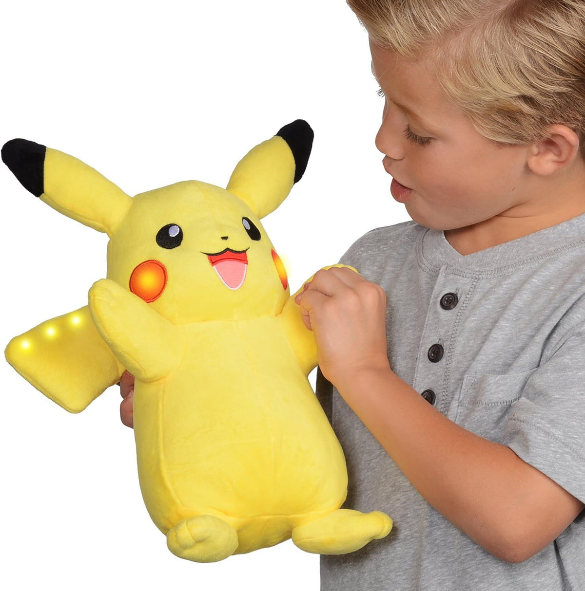 بوكيمون دمية بيكاتشو باور أكشن 25 سم مع الضوء والأصوات الالعاب القطنية Pokemon