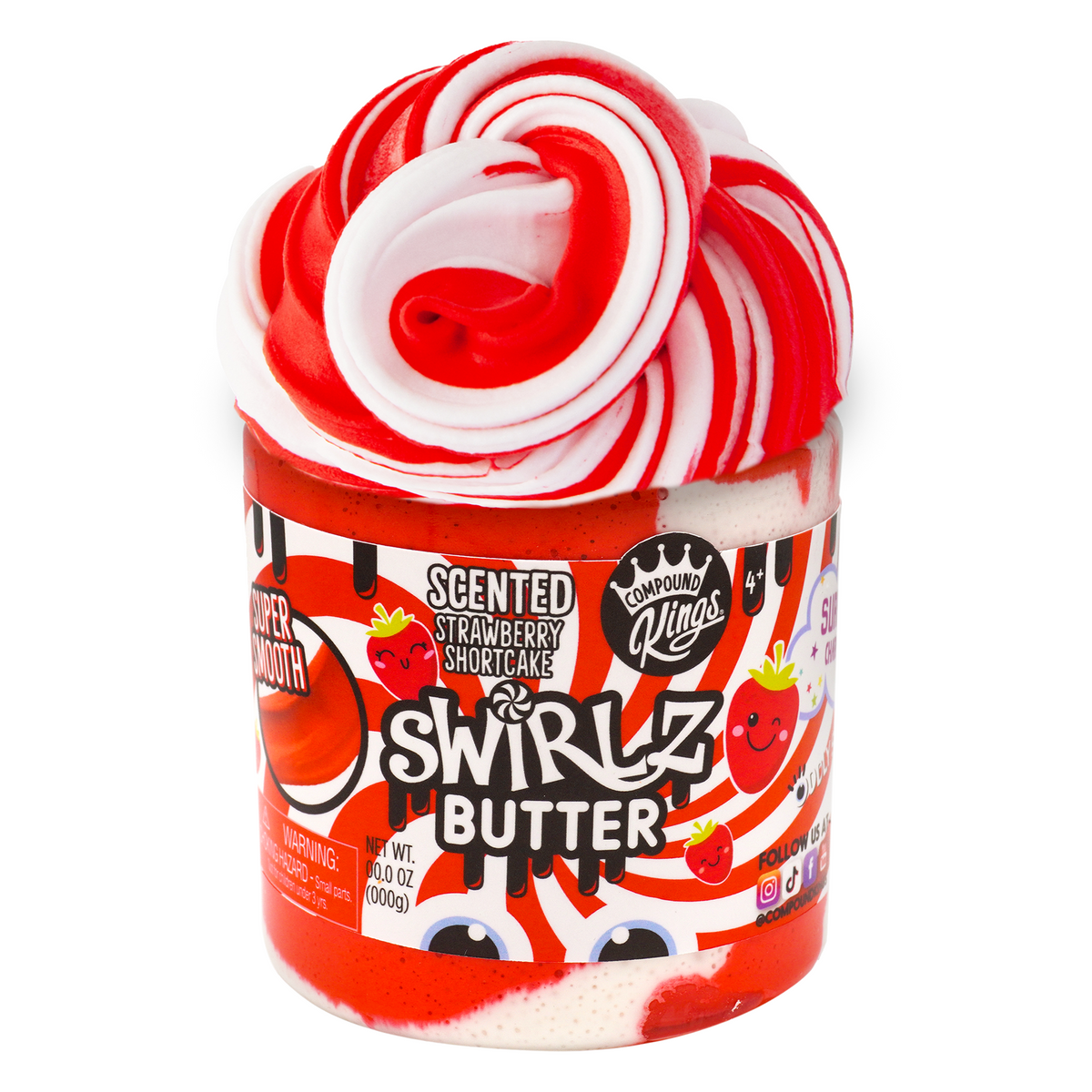 كومباوند كينجز عبوة صلصال برائحة الفراولة 100 جرام سلايم Compound Kings