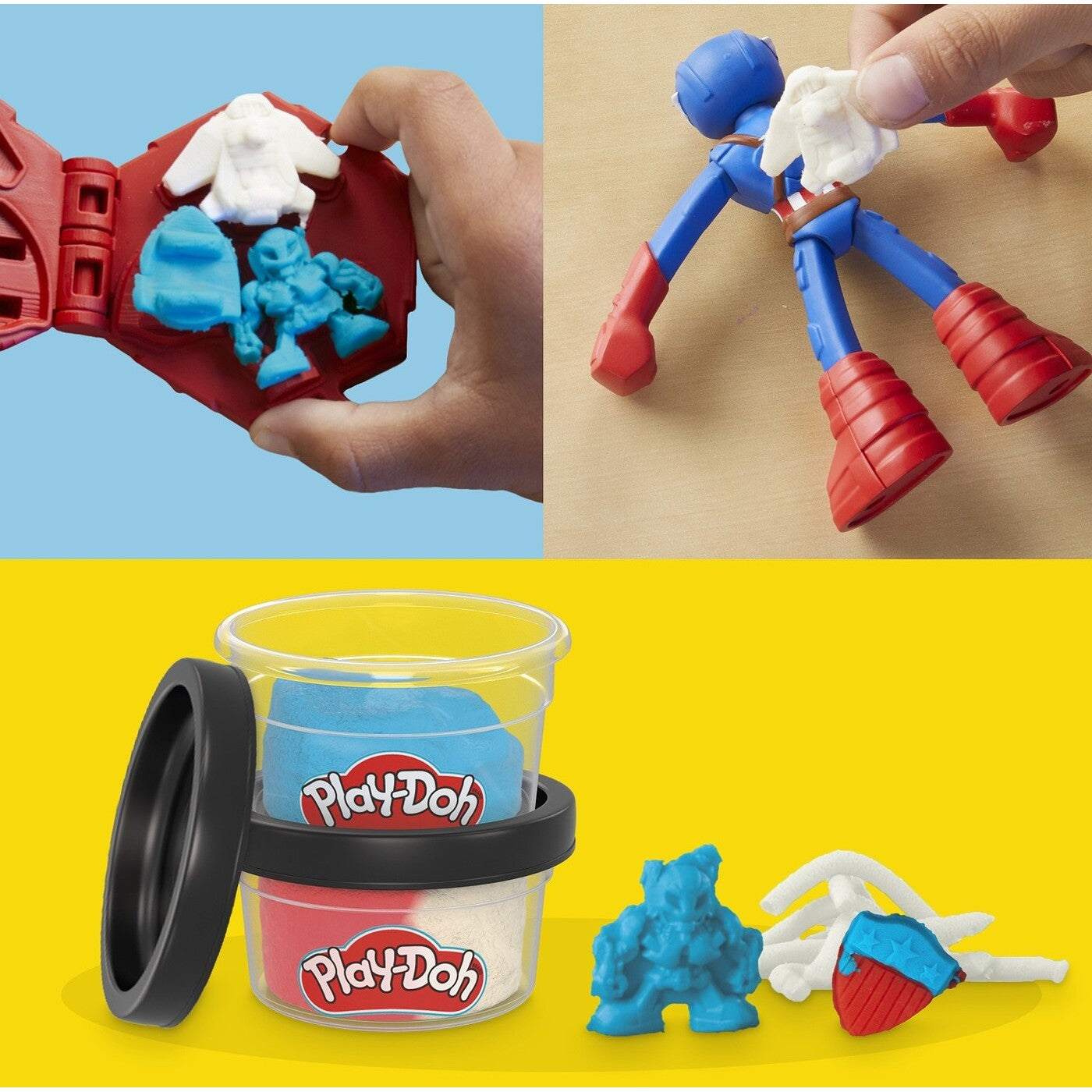 بلاي دوه درع كابتن أمريكا من مارفل الصلصال والمعجون Play-Doh