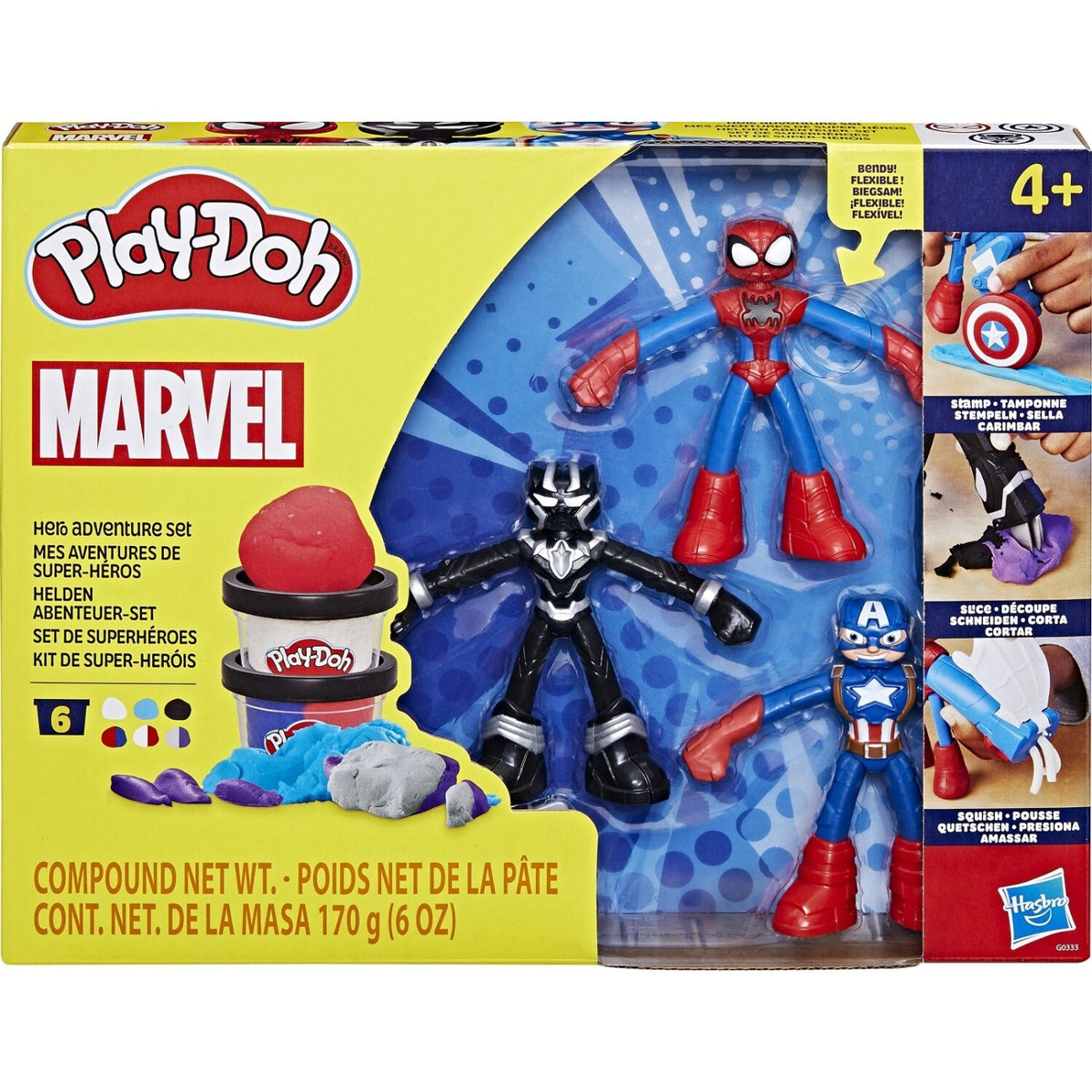 بلاي دوه مجموعة مارفل هيرو أدفنتشر الصلصال والمعجون Play-Doh