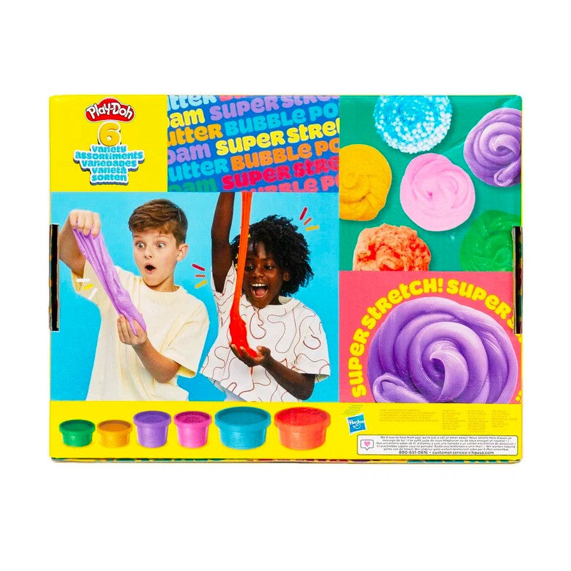 بلاي دوه مجموعة سلايم متعددة 6 قطع سلايم Play-Doh