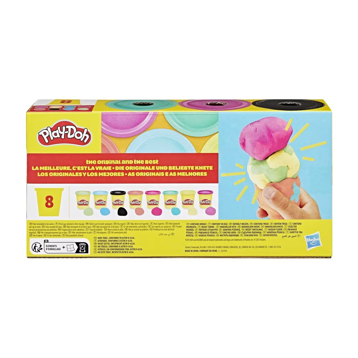 بلاي دو علب صلصال قوس قزح 8 قطع الصلصال والمعجون Play-Doh