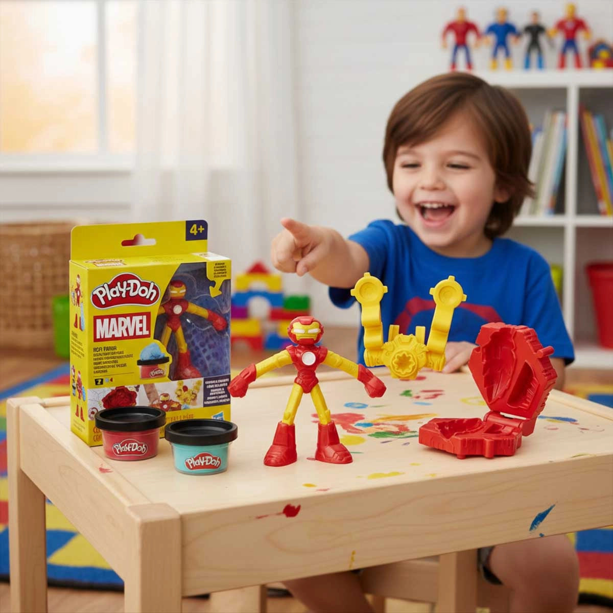 بلاي دوه صلصال قاذفة آيرون مان بلاست الصلصال والمعجون Play-Doh
