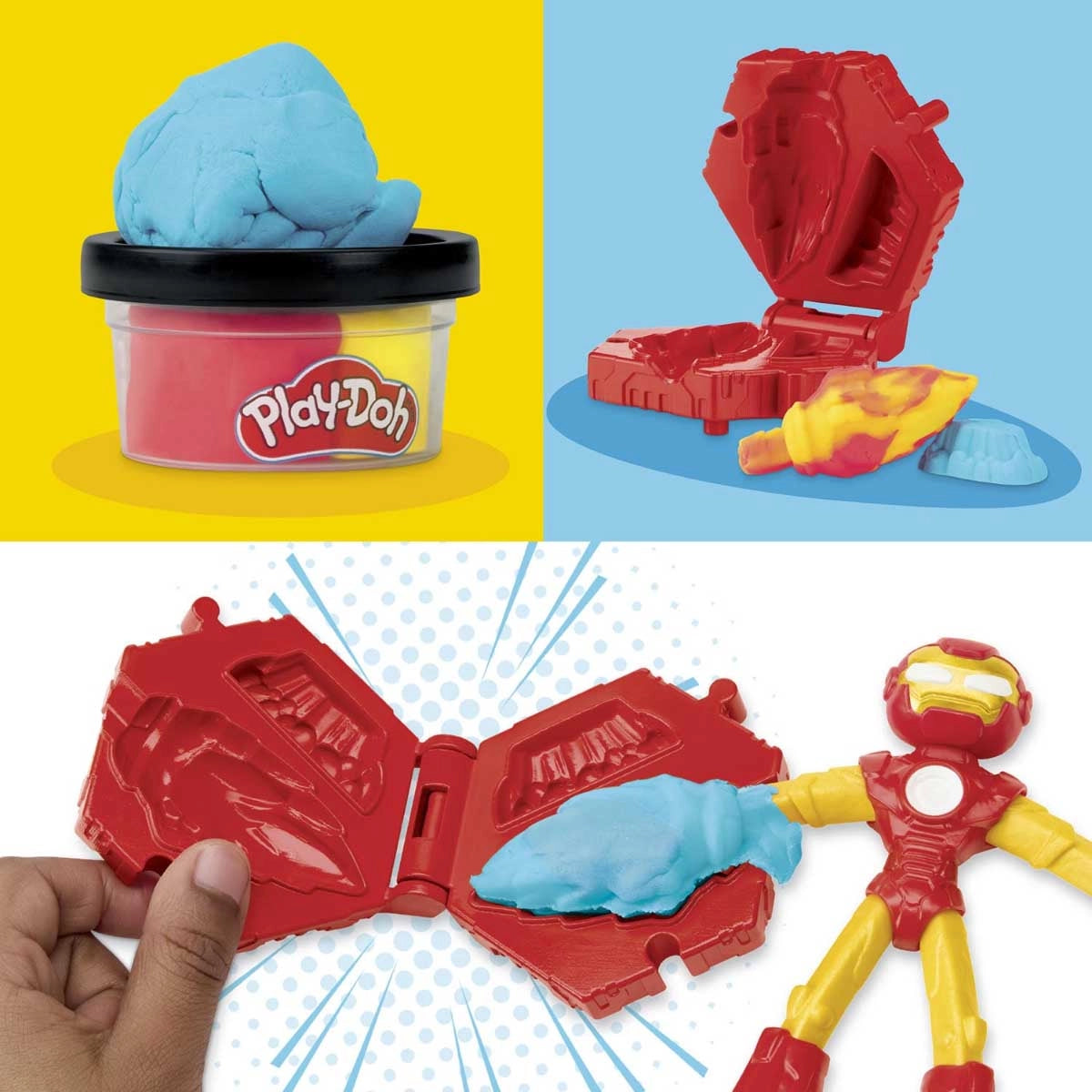 بلاي دوه صلصال قاذفة آيرون مان بلاست الصلصال والمعجون Play-Doh