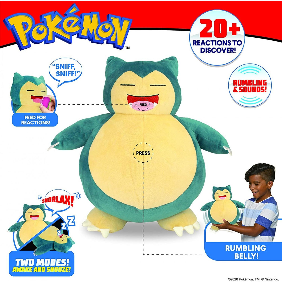 بوكيمون دمية سنورلاكس القطنية 25 سم الالعاب القطنية Pokemon