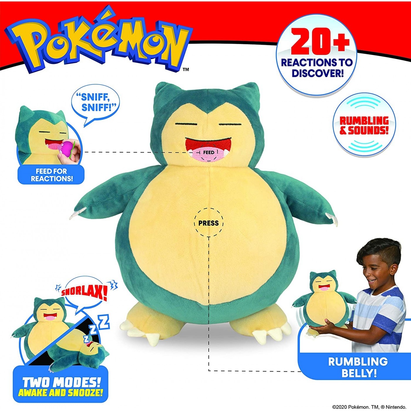 بوكيمون دمية سنورلاكس القطنية 25 سم الالعاب القطنية Pokemon