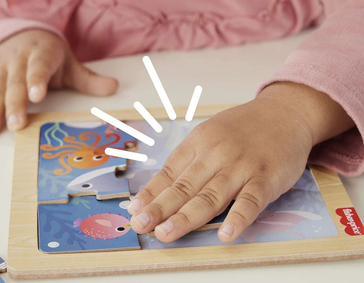 فيشر برايس بازل خشبية 9 قطع للأطفال العاب البزل Fisher-Price