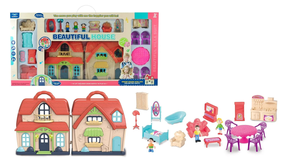 طقم أثاث فيلا العرائس بيوت الدمى LOCAL