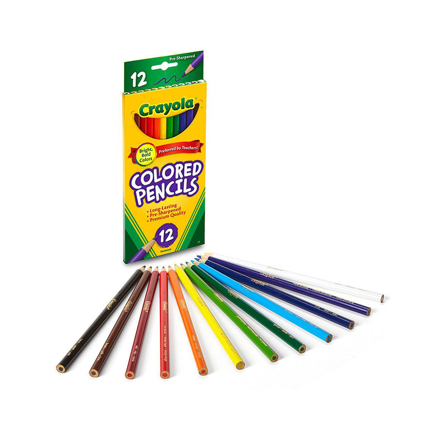 كرايولا أقلام تلوين خشبية 12 قطعة رسم و تلوين Crayola