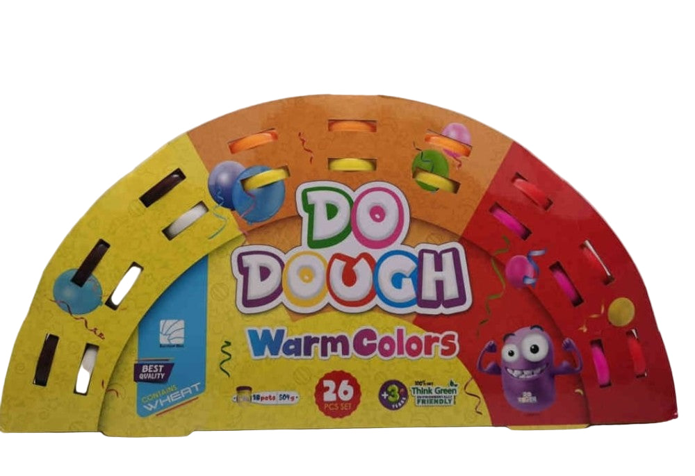 دو دوه طقم صلصال بألوان دافئة 18 علبه الصلصال والمعجون Do Dough