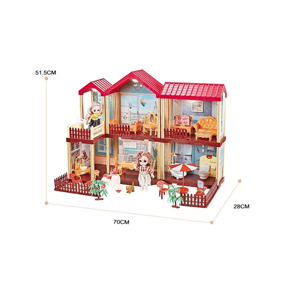 بيت الأميرة طابقين بيوت الدمى LOCAL