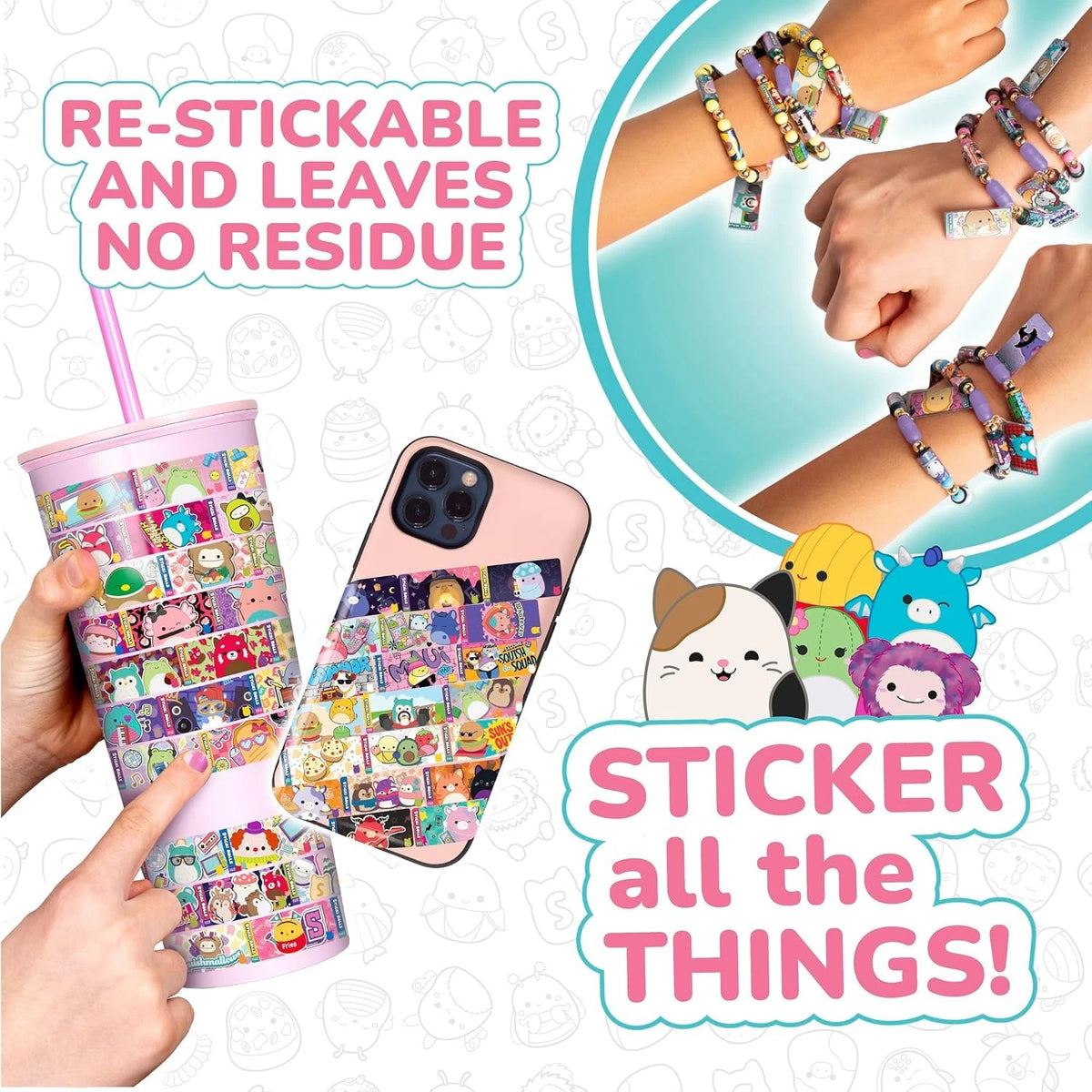 ستيكي رولز سكويشمالوز سوار ملصقات الخرز والاكسسوارات Sticki Rolls