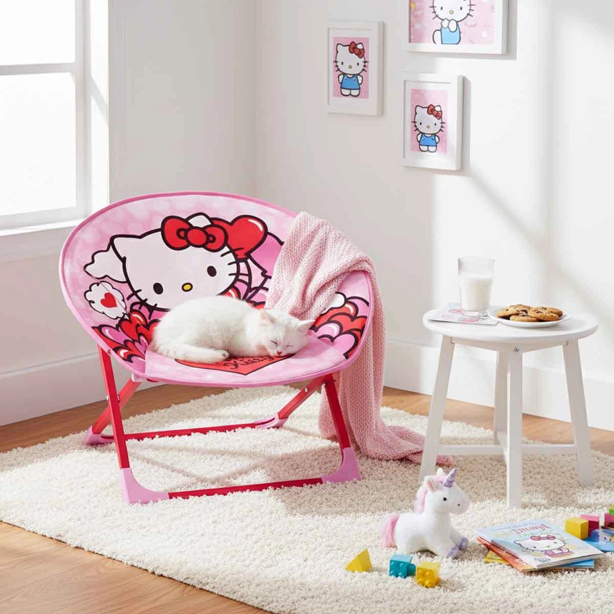 هيلو كيتي كرسي أطفال قابل للطي منازل خارجية Hello Kitty