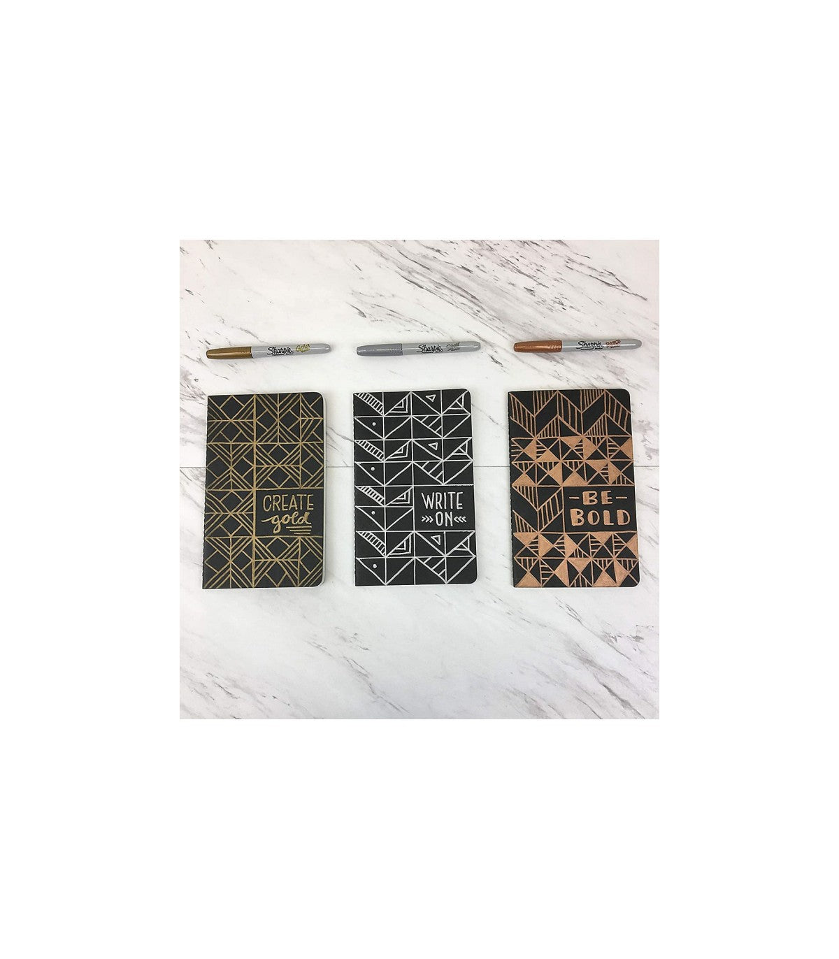 شاربي قلم تحديد دائم معدنية 3 أقلام رسم و تلوين Sharpie