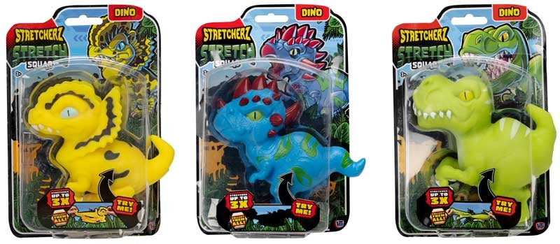 ستريتشرز لعبه الدايناصور المطاط متنوع التمدد والضغط STRETCHERZ