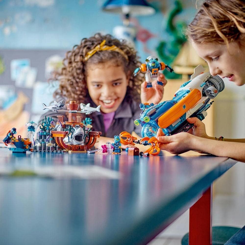 ليجو سيتي بناء غواصة استكشاف أعماق البحار 842 قطعة مكعبات التركيب LEGO