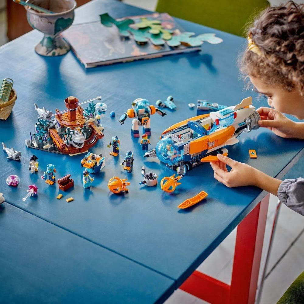 ليجو سيتي بناء غواصة استكشاف أعماق البحار 842 قطعة مكعبات التركيب LEGO