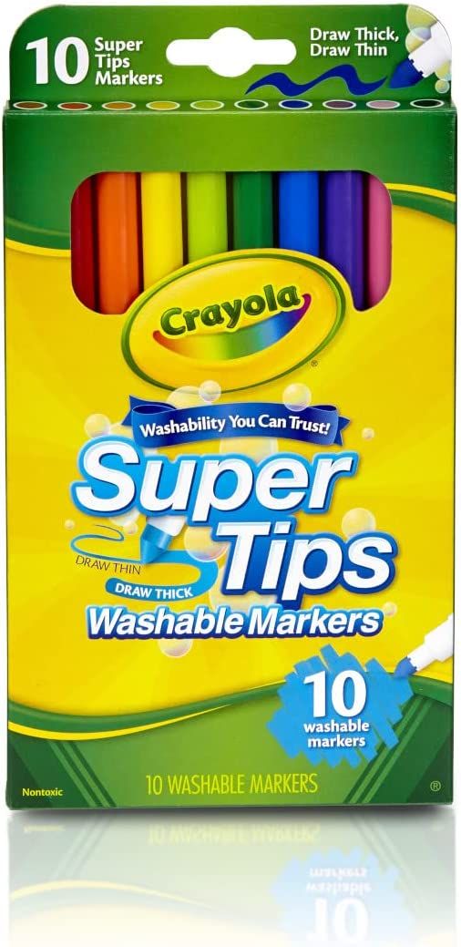 كرايولا اقلام ماركر سوبر تيب قابلة للغسل رسم و تلوين Crayola