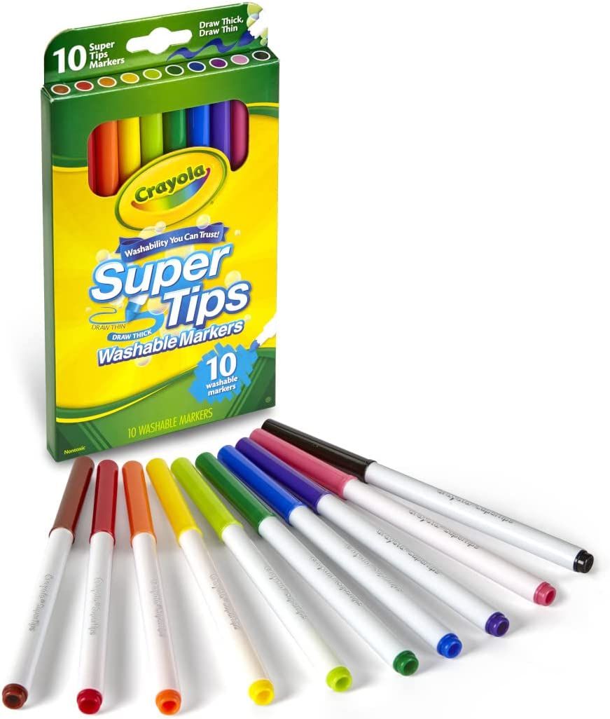 كرايولا اقلام ماركر سوبر تيب قابلة للغسل رسم و تلوين Crayola