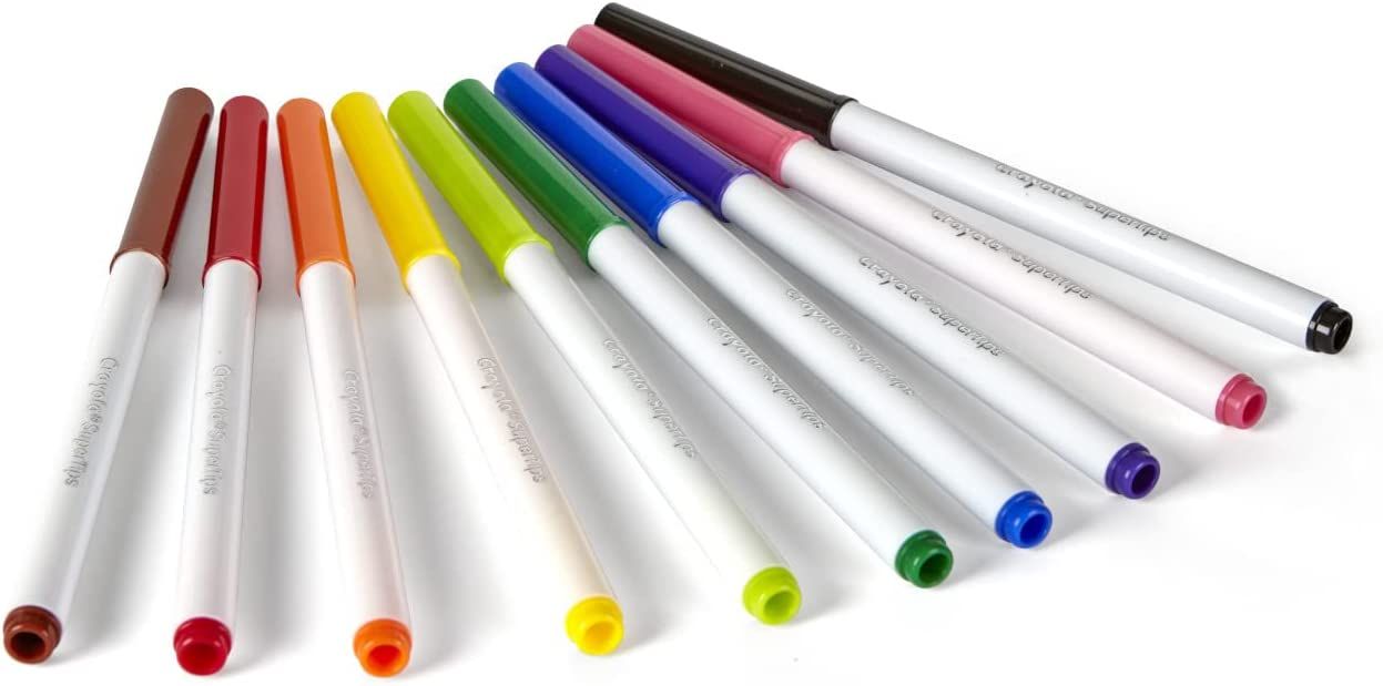 كرايولا اقلام ماركر سوبر تيب قابلة للغسل رسم و تلوين Crayola