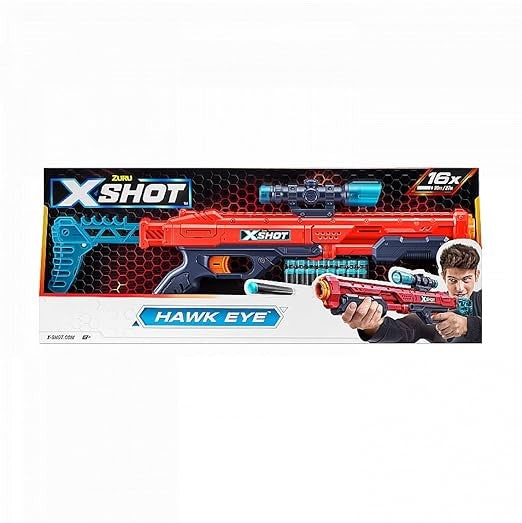 اكس شوت مسدس اكسل هوك اي 16 سهم مسدسات مطاطية Zuru