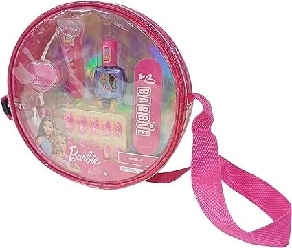 باربي شنطه اليد مع مناكير المكياج والتجميل Barbie