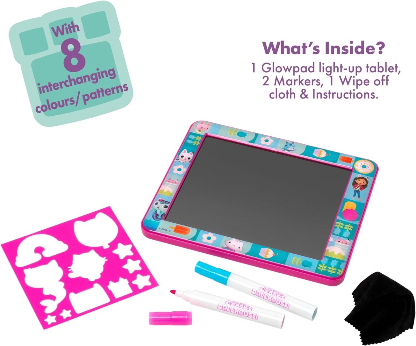 غابي دول هاوس سبورة رسم مضيئ سبورة Gabby Dollhouse