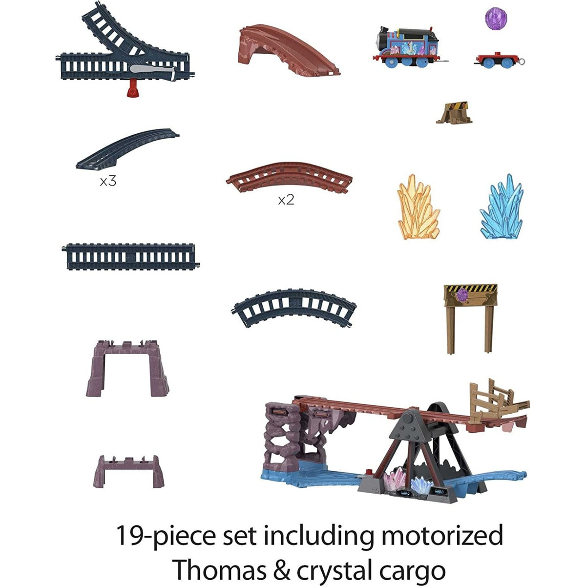 توماس والأصدقاء قطار بمحرك مغامرة الكهوف الكريستالية مركبات مع مسار Thomas and Friends