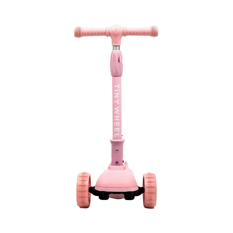 تايني ويل سكوتر وردي فاتح 3 كفرات قابل للطي سكوتر 3 عجلات Tiny Wheel