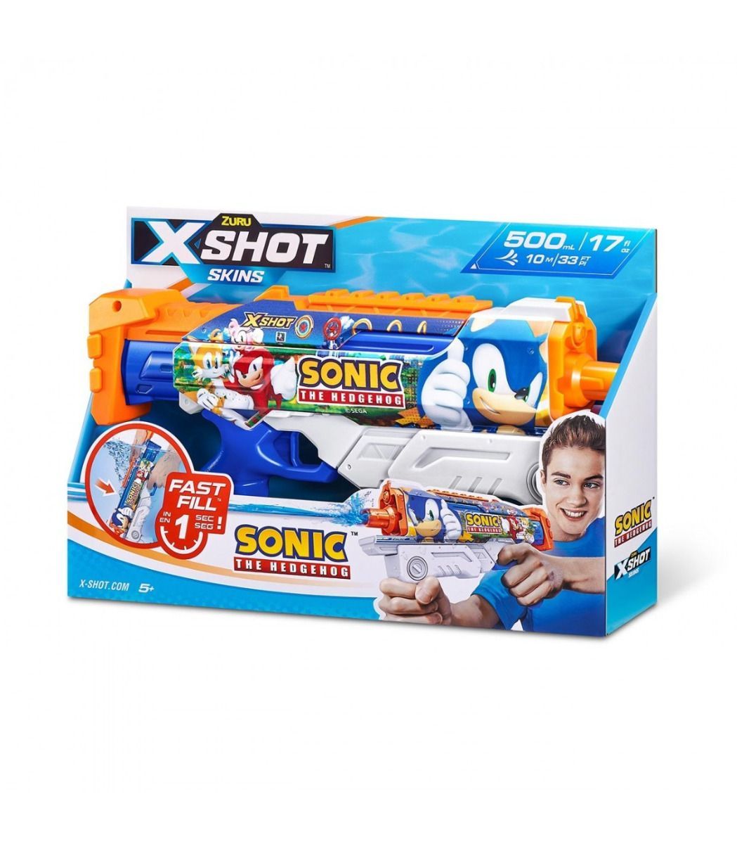 اكس شوت مسدس ماء بتصميم سونيك مسدسات الماء Zuru