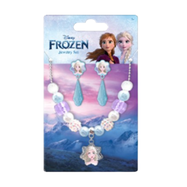 ديزني أقراط وقلادة فروزن الخرز والاكسسوارات Disney