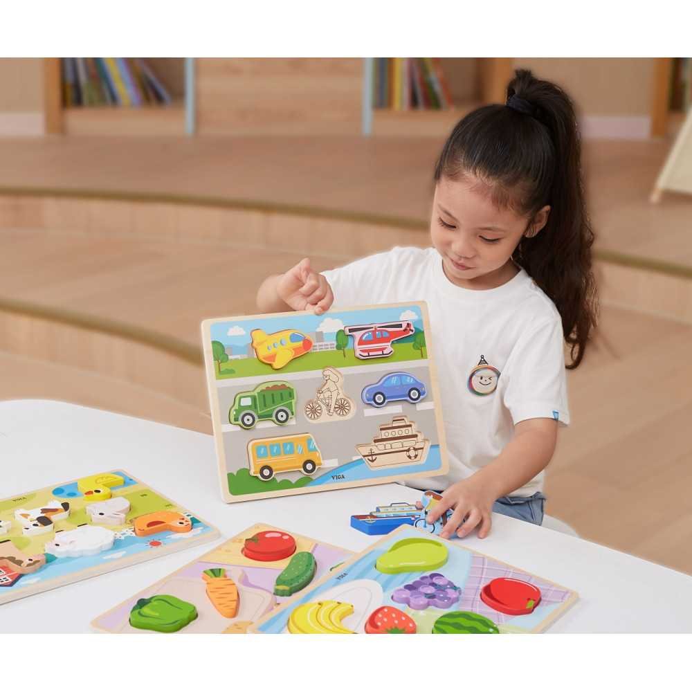 فيجا لعبة بزل المواصلات 7 قطع العاب البزل VIGA