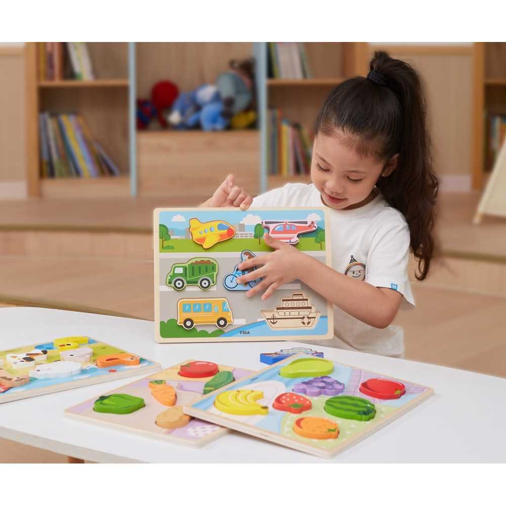 فيجا لعبة بزل المواصلات 7 قطع العاب البزل VIGA