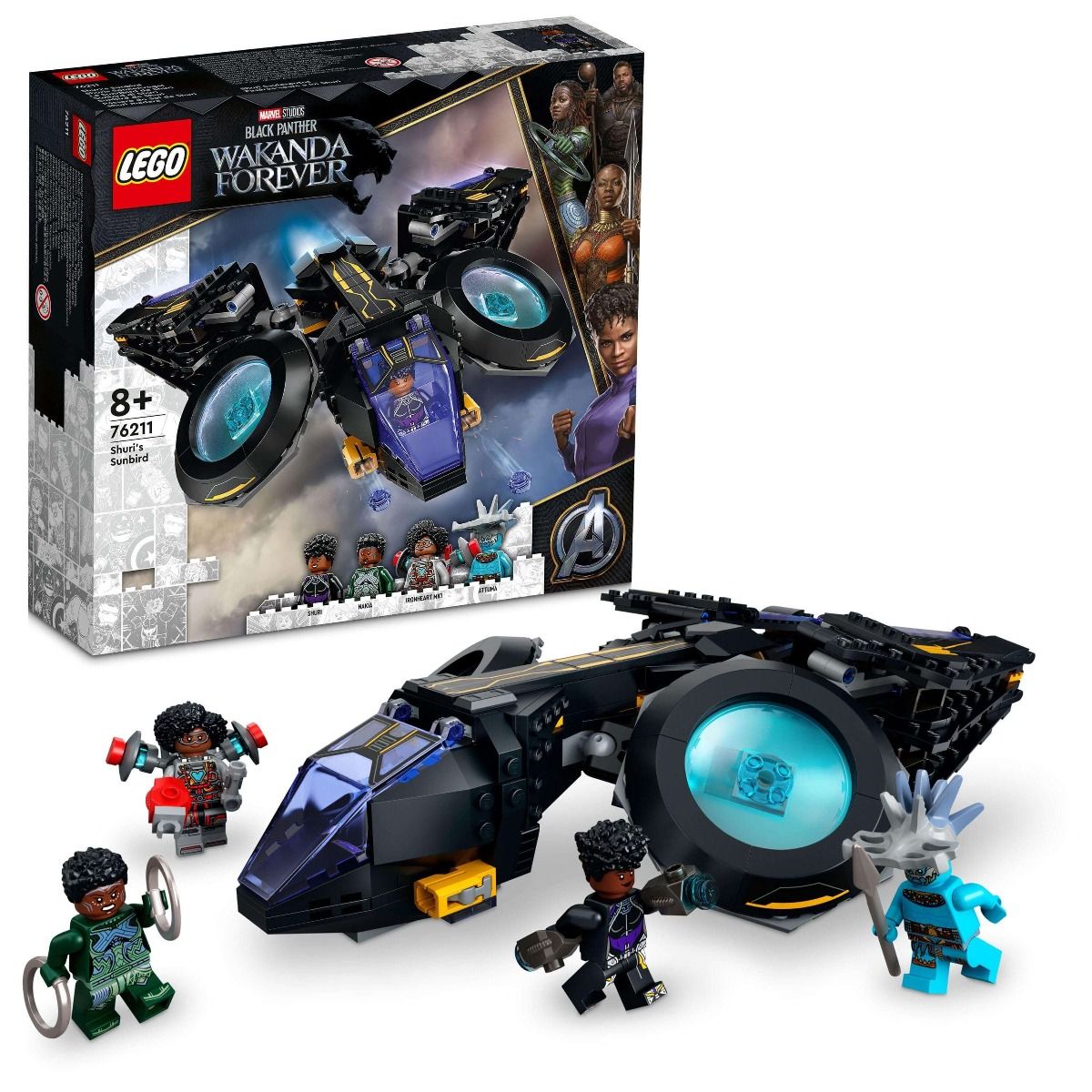 ليجو مارفل طائرة بلاك بانثر مكعبات التركيب LEGO