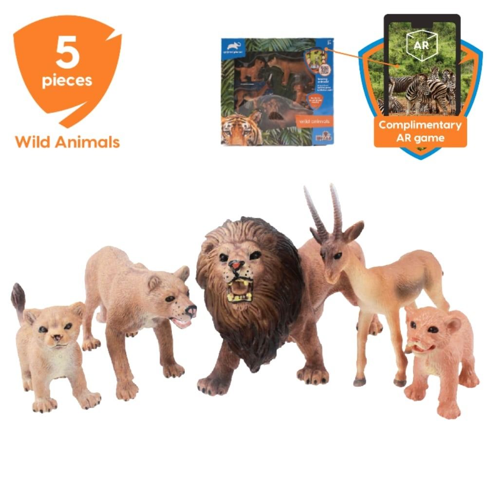 أنيمال بلانيت ألعاب الحيوانات البرية 5 قطع مجسمات الحيوانات Animal Planet
