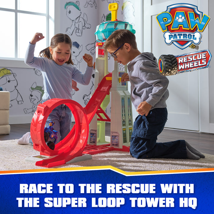 باو باترول برج المقر الرئيسي لمركبات الإنقاذ مع مسار مركبات مع مسار Paw Patrol