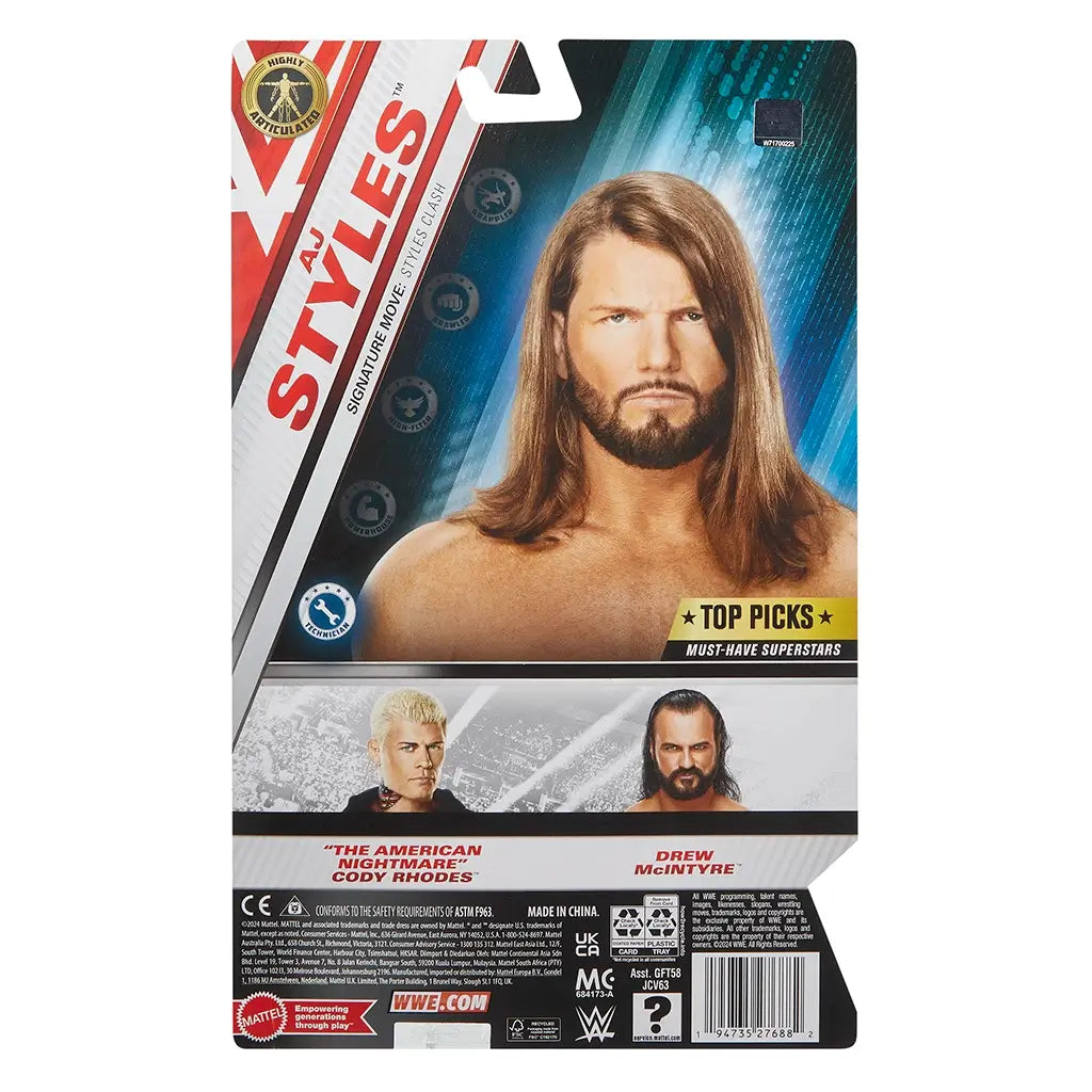 دبليو دبليو اي مجسم أي جاي ستايلز مجسمات الشخصيات WWE