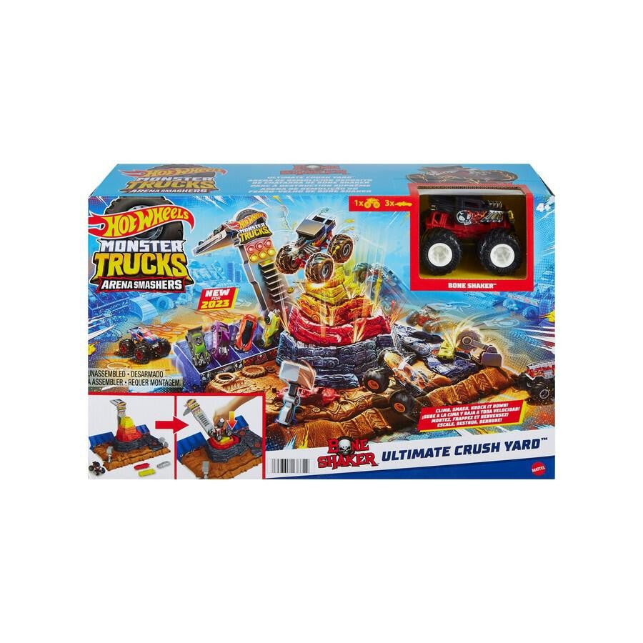 هوت ويلز حلبه عالم العضام مع شاحنه منستر جام مركبات مع مسار HotWheels